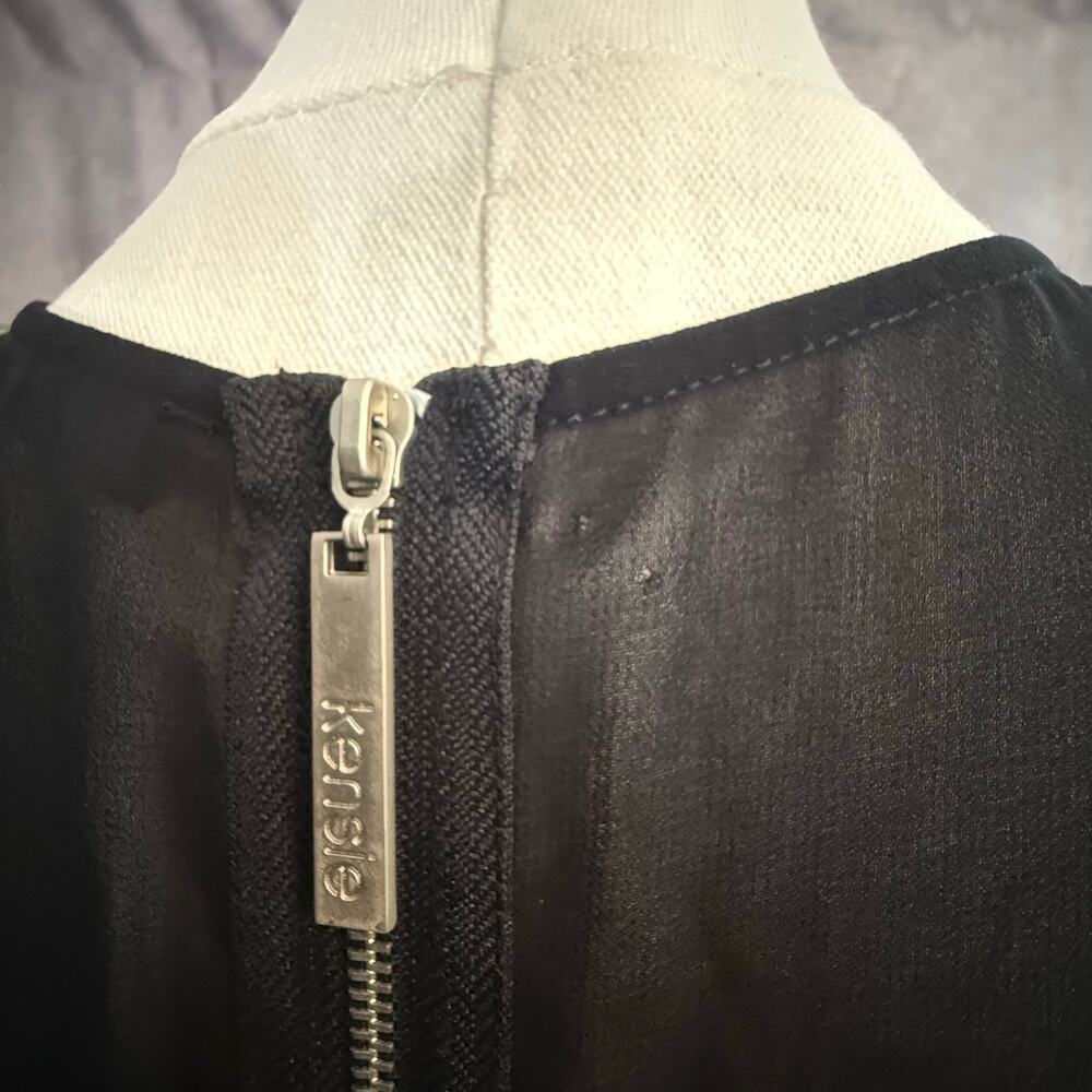 Kensie Black Sheer Formal Overlay Dress with Slip illusion neckline– Size 4 - Picture 6 of 11